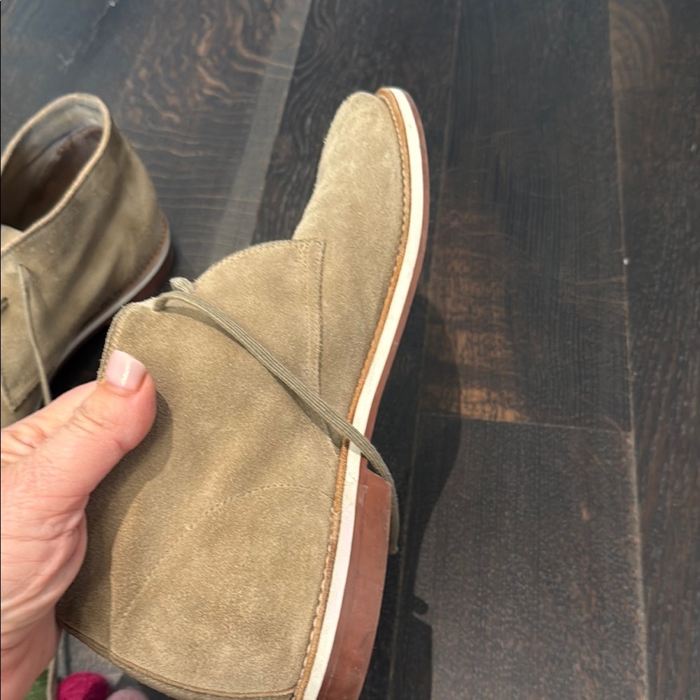 Tan Suede Chukka Boots with Rubber Sole - Picture 14 of 14